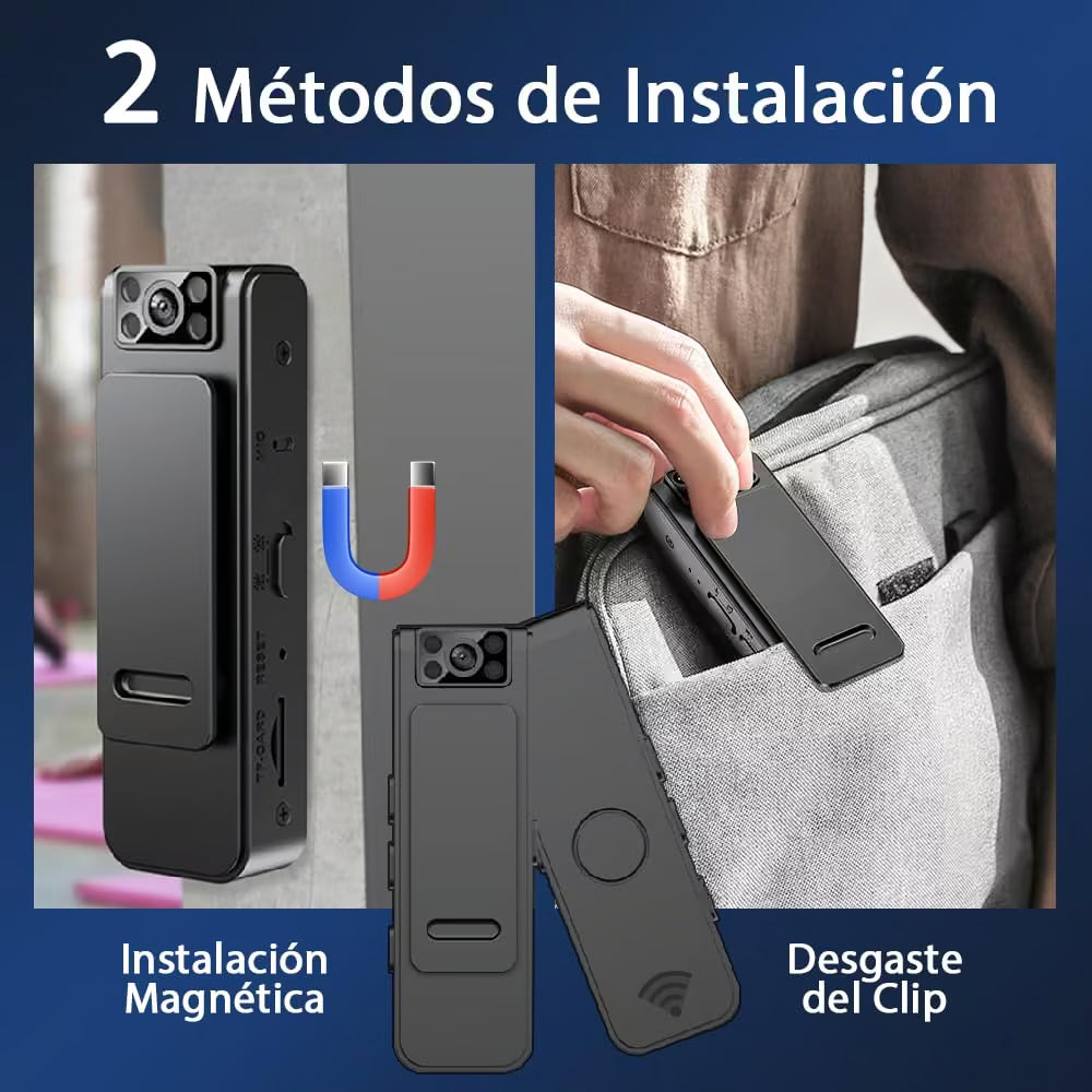 Cámara Mini Body Cam Pro 1080P: Tu seguridad y mejores momentos grabados en HD