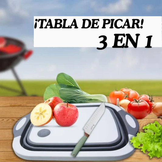 Tabla de Cortar Retráctil 3 en 1 – Lava, Corta y Escurre en el Mismo Lugar
