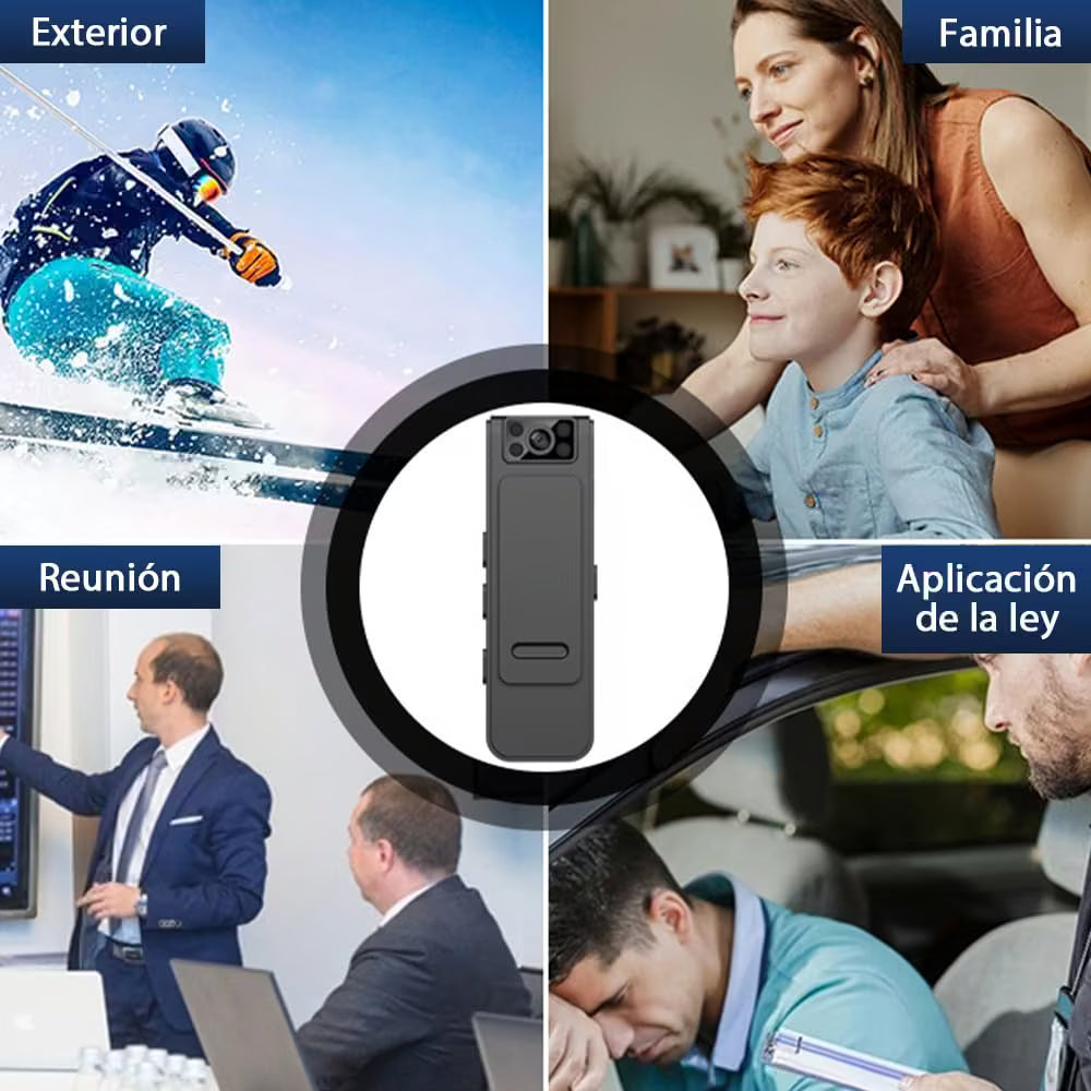 Cámara Mini Body Cam Pro 1080P: Tu seguridad y mejores momentos grabados en HD