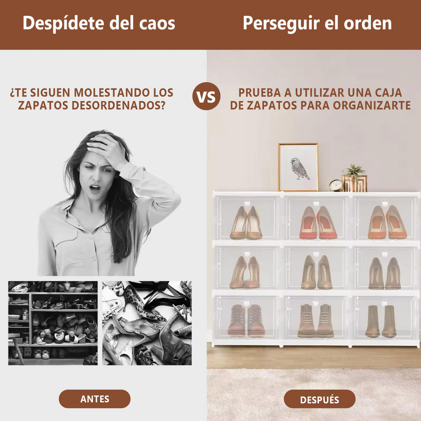 Organizador de Zapatos Plegable De 6 niveles – Más Orden, Más Espacio y Cero Estrés en tu Clóset