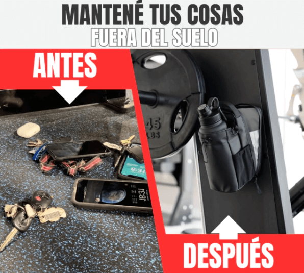 BOLSO MAGNETICO IMPERMEABLE GYM – Lleva Todo lo que Necesitas, Sin Cargar de Más