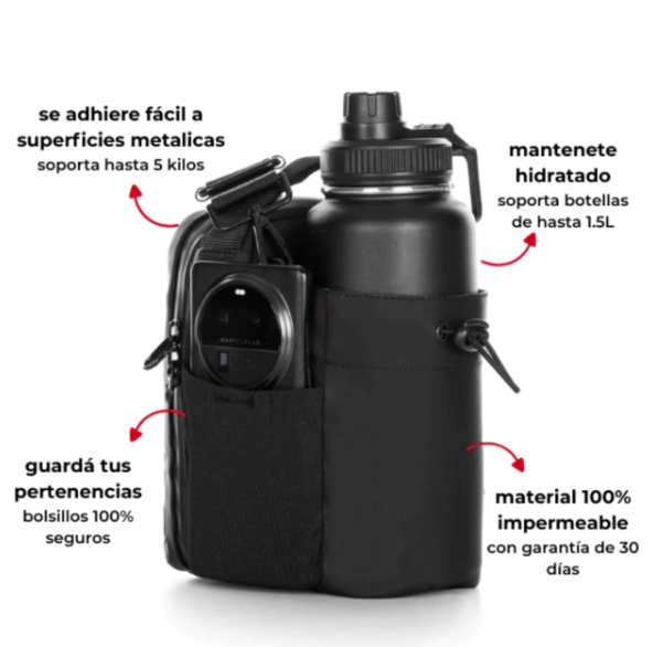 BOLSO MAGNETICO IMPERMEABLE GYM – Lleva Todo lo que Necesitas, Sin Cargar de Más