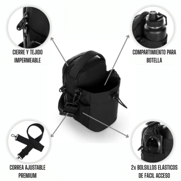 BOLSO MAGNETICO IMPERMEABLE GYM – Lleva Todo lo que Necesitas, Sin Cargar de Más