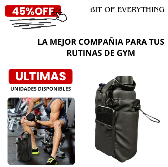 BOLSO MAGNETICO IMPERMEABLE GYM – Lleva Todo lo que Necesitas, Sin Cargar de Más